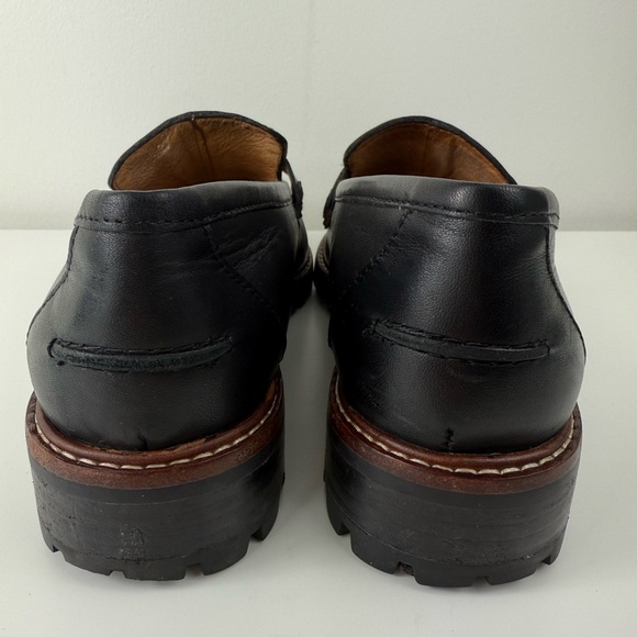 Madewell Black Leather Corrine Lugsole Loafers - Picture 4 of 7